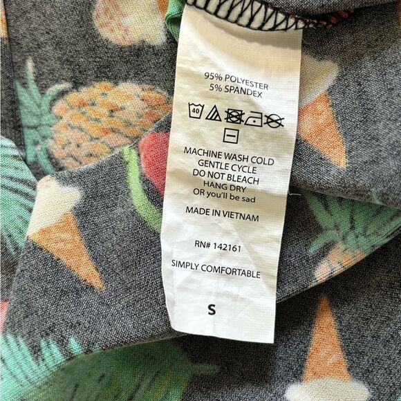 LuLaRoe Black Maxi Skirt Size S Fruit Ice Cream Print Tropical Y2K Summercore - Picture 4 of 8